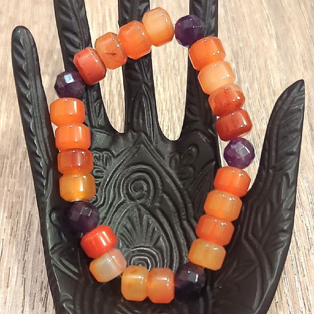 Jay King DTR Carnelian Faceted Amethyst Bracelet